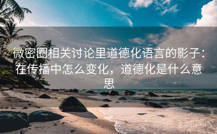 微密圈相关讨论里道德化语言的影子：在传播中怎么变化，道德化是什么意思