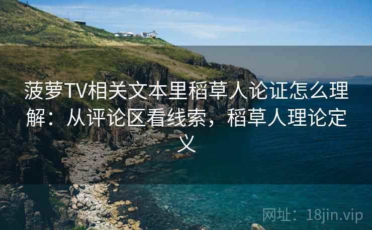 菠萝TV相关文本里稻草人论证怎么理解：从评论区看线索，稻草人理论定义