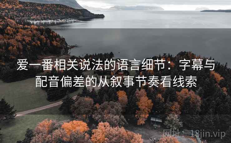 爱一番相关说法的语言细节：字幕与配音偏差的从叙事节奏看线索