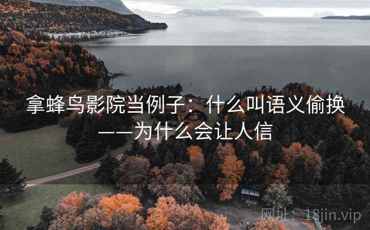 拿蜂鸟影院当例子：什么叫语义偷换——为什么会让人信